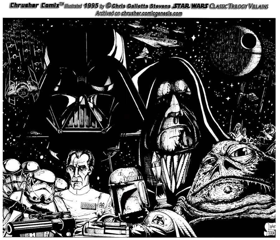 Star Wars The Empire And Original Trilogy Villains Chrushercomix 1993 Chrushercomix Crusher Comics Graphic Novel Comic Book By Christopher Galletta Stevens Est 1988