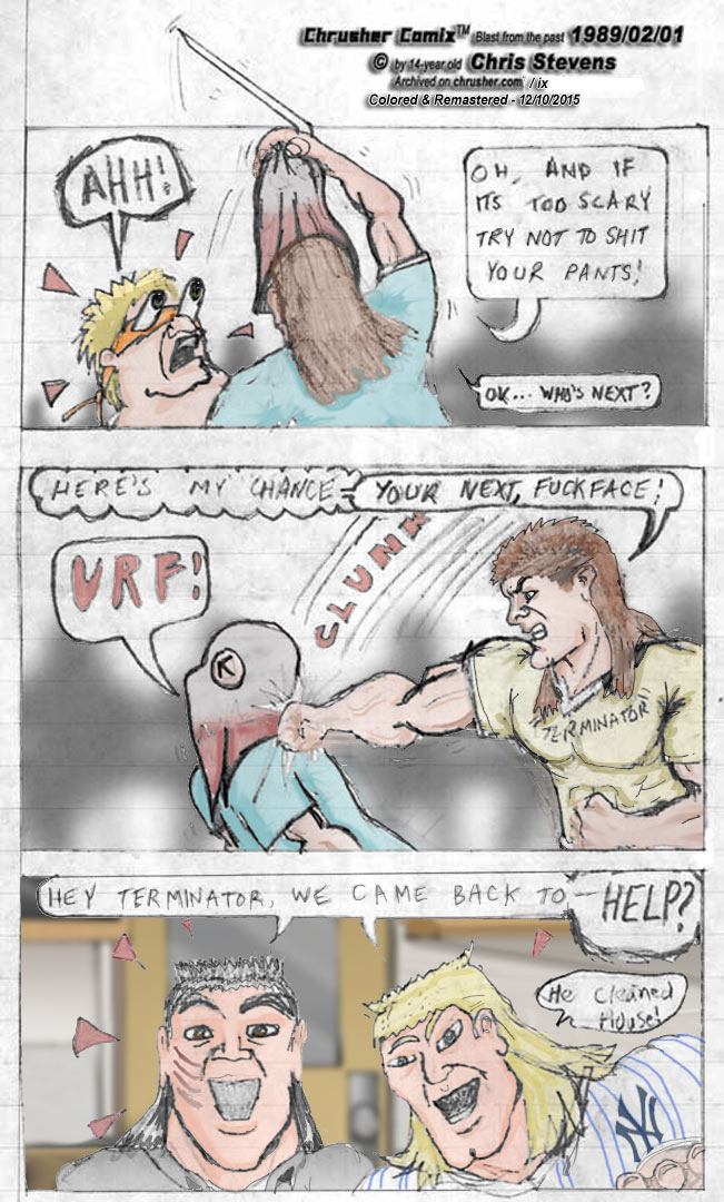 “Try not to shit your pants.” | The Rake Science of Crusher Comics