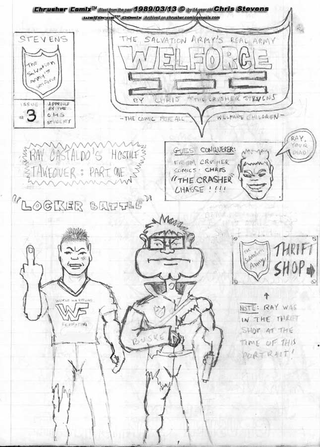 RaYzor’s Hostile Takeover – Welforce #2 (Original Art) | Crusher Comics (1988-89)