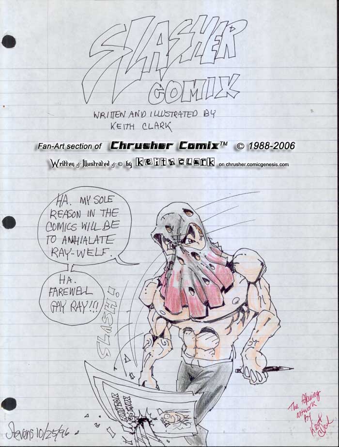 ADDENDUM – CANON FAN ART: Keith Clark’s “Slasher Comics” (1996)