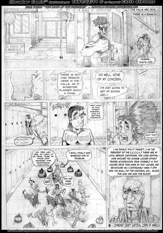 In The Still Hallways The Custodians Seek Revenge For Their Fallen Comrade| The Bezerker Barbarian Howeird (1991)