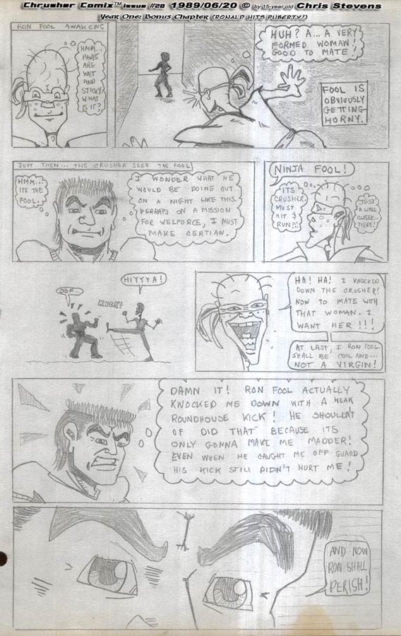 Foule Stalks Chick (and roundhouse kicks Chrusher!) | Crusher Comics #9