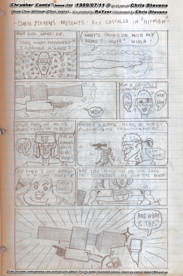 Ron Foule… TRANSFORM!!! | Crusher Comics #9 (1989)