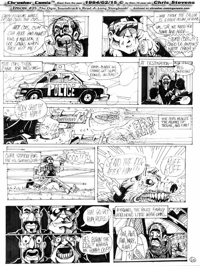 Cops Arrive: “He’s Fuckin’ The Dog What’re We Gonna Do?!” | Ogre Soundtrack Storybook (1993)