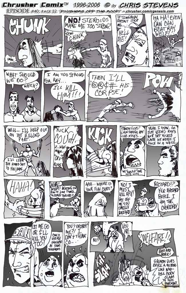 “No! Steroids Make Me Too Strong! I’ll Kill Him And Rape His Corpse!” | Chrusher Comix (1996)
