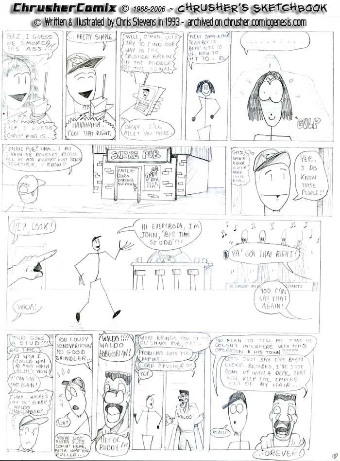 “Please Read My Other Comics. This One Sucks.” | ChrusherComix by Christopher Galletta Stevens (1993)