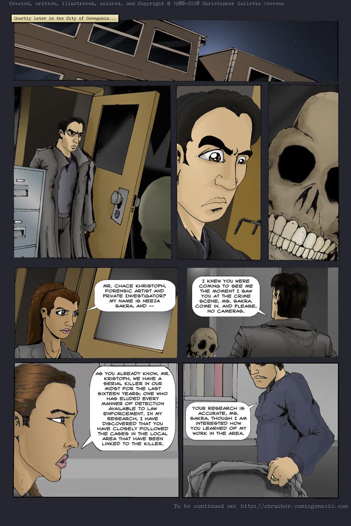 Chace Kristoph, Private Detective & Forensic Artist | End Cycle #1 (2008-01-16)