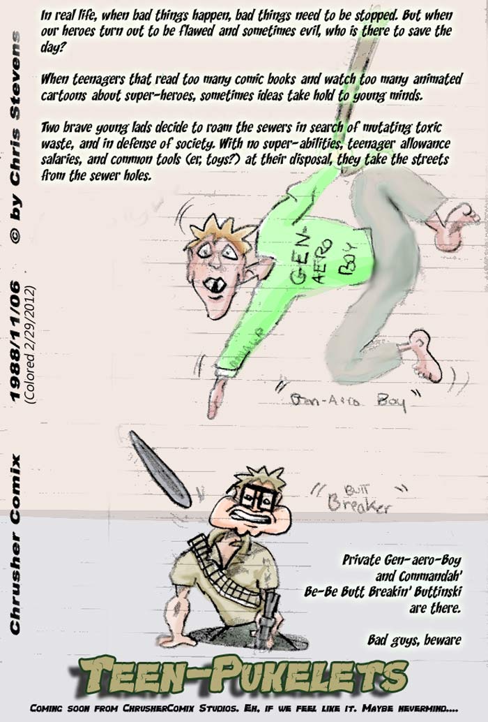 TEEN PUKELETS! | Chris’ Crusher Comics #1 (1988)
