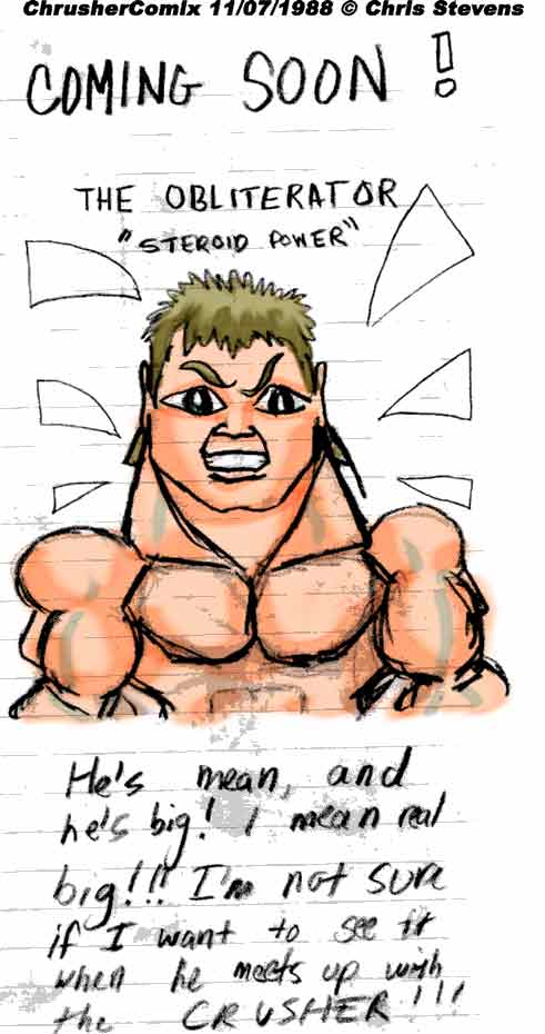 STERIOID POWER! Coming soon! | 1988 Crusher Comics