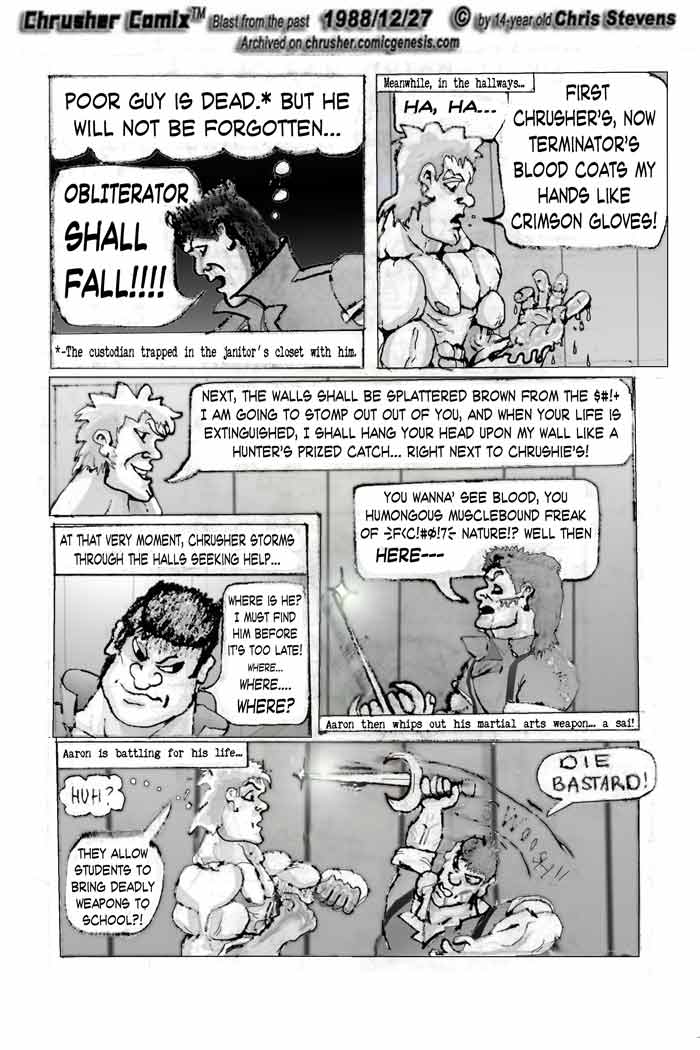 The Old Man Dies… OBLITERATOR SHALL FALL! | Crusher Comix #3 (1988)