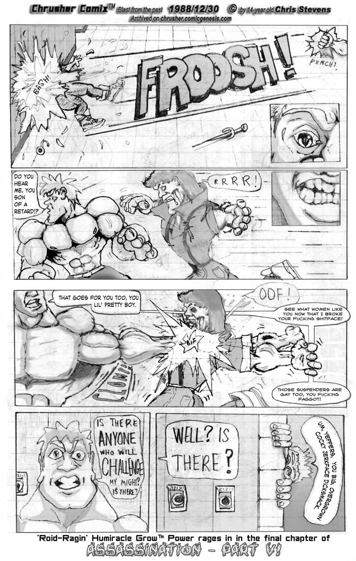 “You Big Overgrown Cocky Jerkface Dicksmack.” | Crusher Comics #3 (1988)