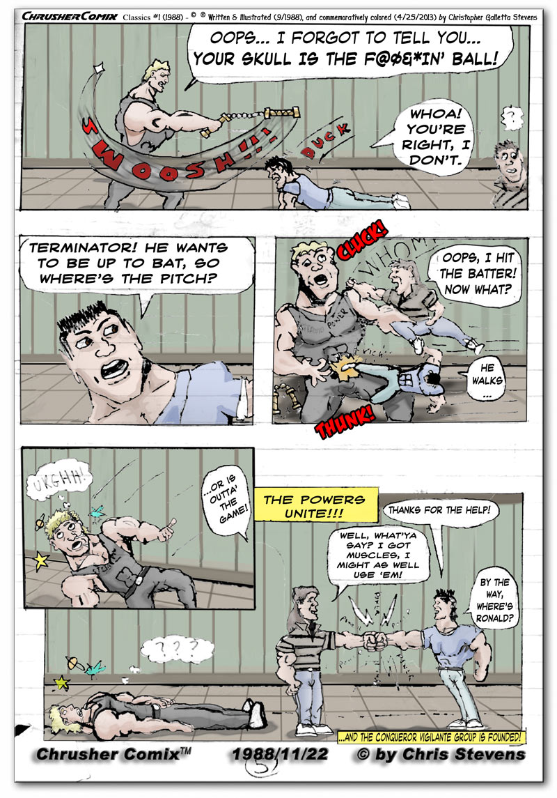 The Conquerors Vigilante Group of Oswegonia High is founded | Chris Chrusher Comics #1