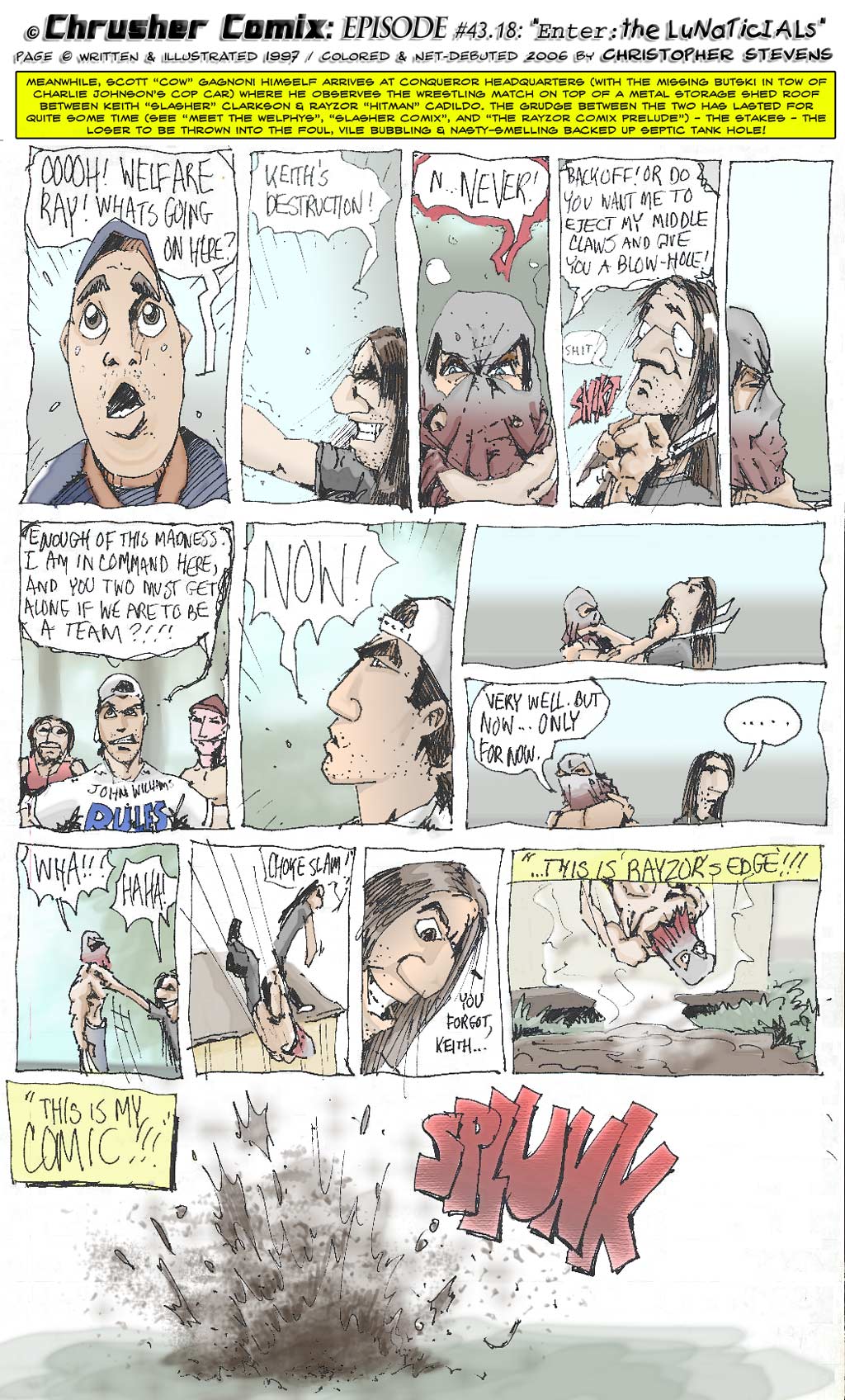 “This is RaYzor’s Edge… THIS IS MY COMIC!!!” – Enter The Lunaticials | Classic ChrusherComix (1997)