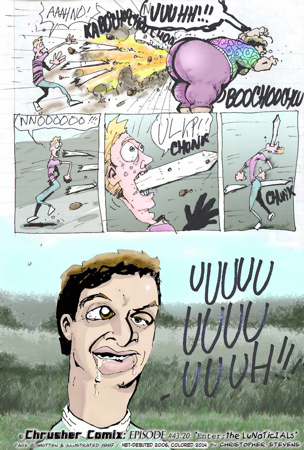 HUGE ASS EXPLODES! UUUUHHHHHH!!!!! | The Arrival of the Lunaticials – Classic ChrusherComix