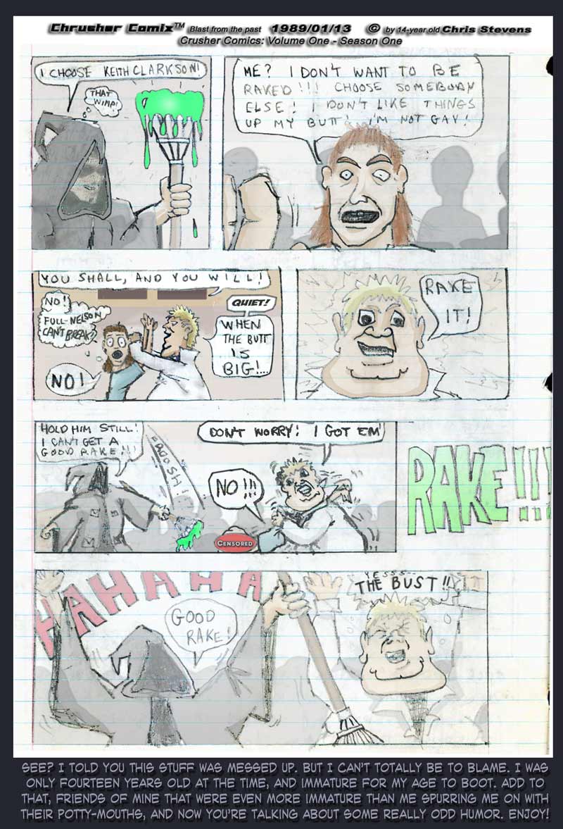 “I don’t like things up my butt! I’m not gay!” | Crusher Comic Classics