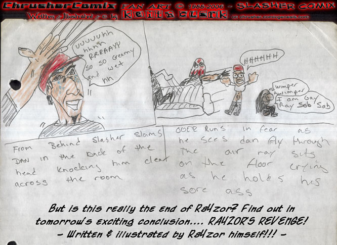 CANON FAN ART Slasher Bitchslaps Boyce Across Room By Keith Clark